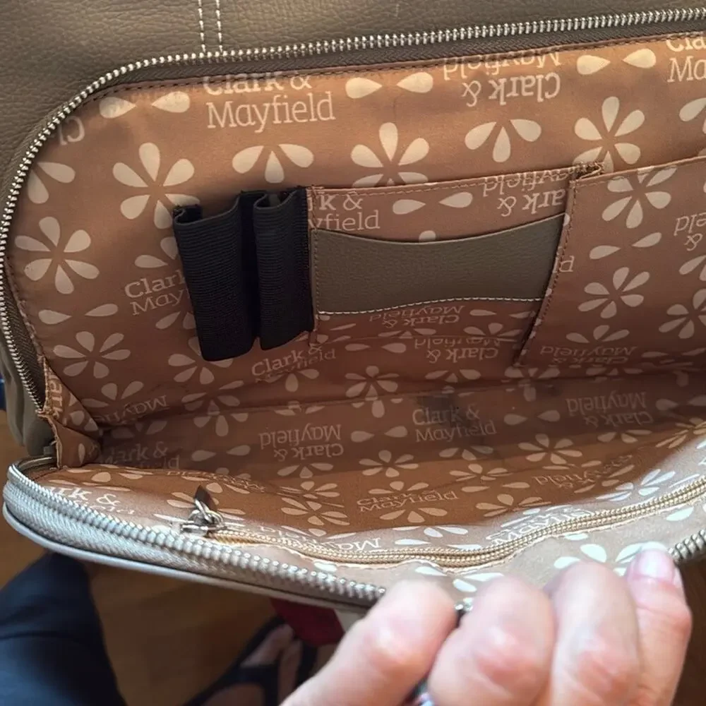 Taupe Laptop Bag with Sophisticated Design